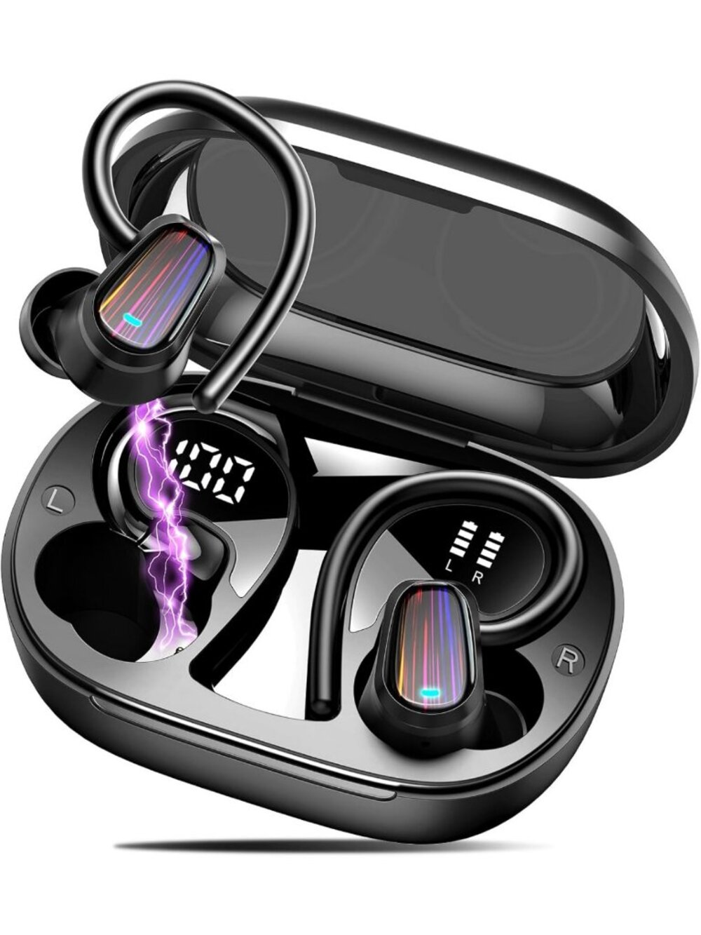 Bluetooth 5.4 Wireless Earbuds, 50H Playtime, HiFi Stereo, Noise Cancelling